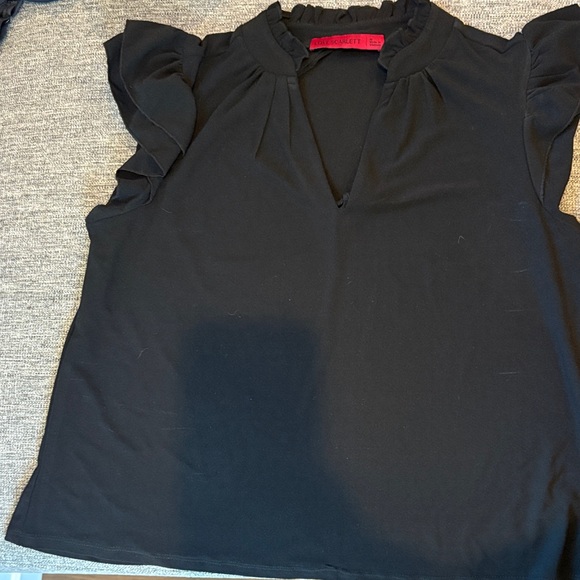 Scarlett Black Ruffle Sleeve Blouse - Picture 1 of 2